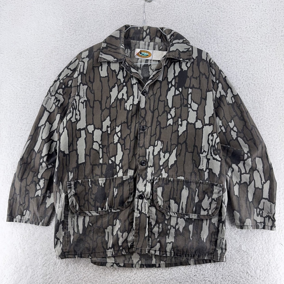 個人装備 90s Vintage TREBARK Camo BIGSIZE VINTAGE HUNTING TREBARK CAMO LONG SLEEVE POCKET TEE SHIRT 1990S LARGE