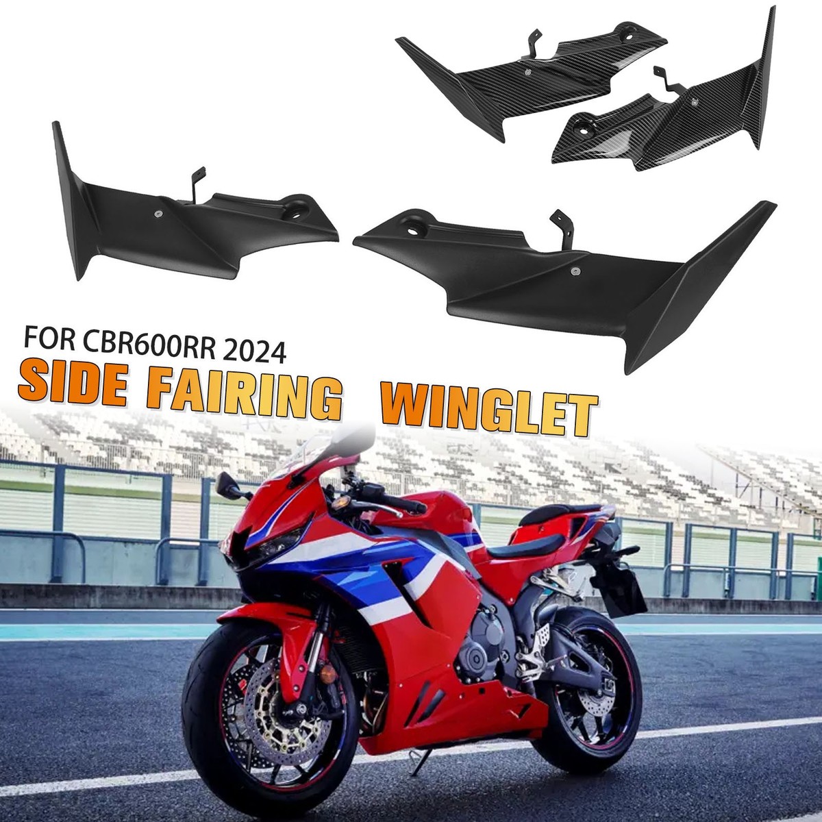For Honda CBR600RR 2024-2025 Side Fairing Winglets Side Wings