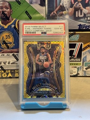 Karl Anthony Towns Gold /10 2019 Panini Select Company PSA 10 Pop 1 Knicks Champ