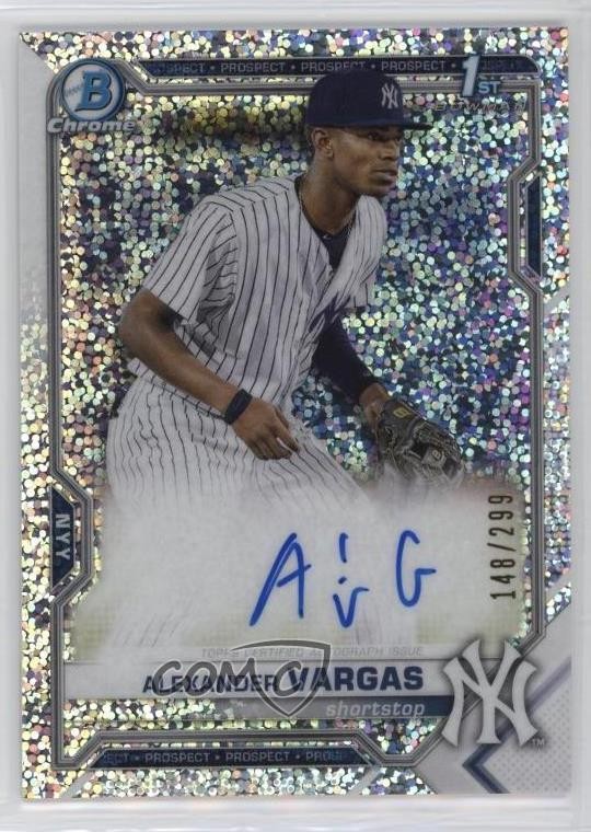 2021 Bowman Chrome Prospects Speckle Refractor 148/299 Alexander Vargas Auto