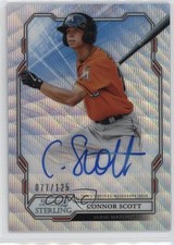 2019 Bowman Sterling Prospect Wave Refractor /125 Connor Scott #BSPA-CS Auto s7f