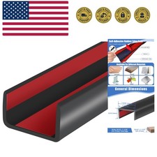 Rubber Edge Trim, Self-Adhesive U Channel Edge Protector for Plywood, Cabinet...