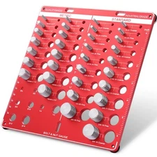 42 Nut and Bolt Thread Checker, Bolt Size and Thread Gauge Standard and Metri...