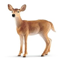 Schleich Wildlife Figurine - White-Tailed Doe Toy for Kids Ages 3-8