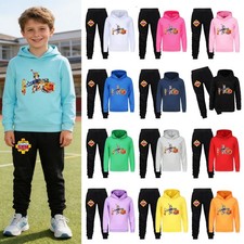 Boys Girls FIREMAN SAM Tracksuits Sportwear Hoodie Jumpers Top+Pants Outfits Set