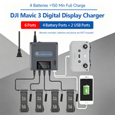 4-Battery Charging Hub for DJI Mavic 3 Series, 6-in-1 Multi Parallel Charger