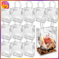 GeschenktüTen 24 StüCk Transparent Wiederverwendbar Pvc Mit Griffen FüR