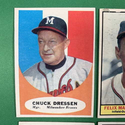 1961 Topps Baseball Card LOT Milwaukee Braves Mantilla Bedell Vintage VTG - Picture 2 of 24
