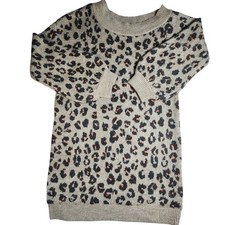 Steve Madden Leopard Print Sweater Dress Large