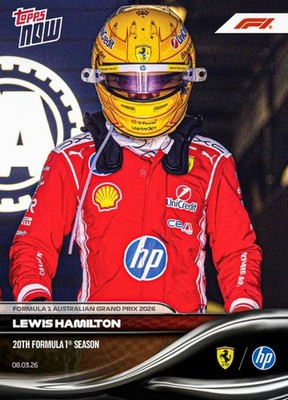 Lewis Hamilton 2026 Topps Now Scuderia Ferrari F1 Card
