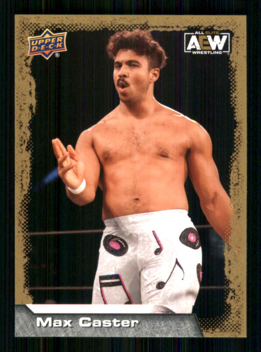 Max Caster 2022 Upper Deck AEW #7 Gold 15387