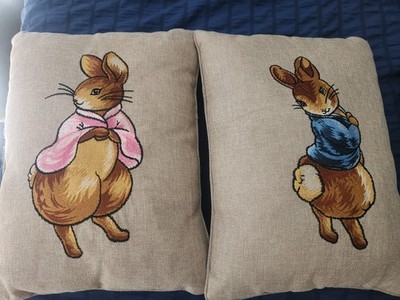 Beatrix Potter Peter Rabbit Tapestry Two Pillows 12 X 16 Inches