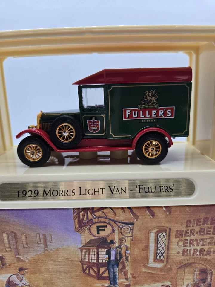 Modelos Matchbox de antaño 1929 Morris Light Van Fullers cerveza fundida a presión Foto 2 de 3