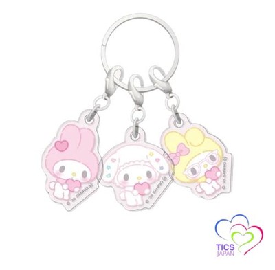 マリモクラフト (Marimocraft) My Melody 50th 3 Row Acryl Key Chain A Girly Pop Heart