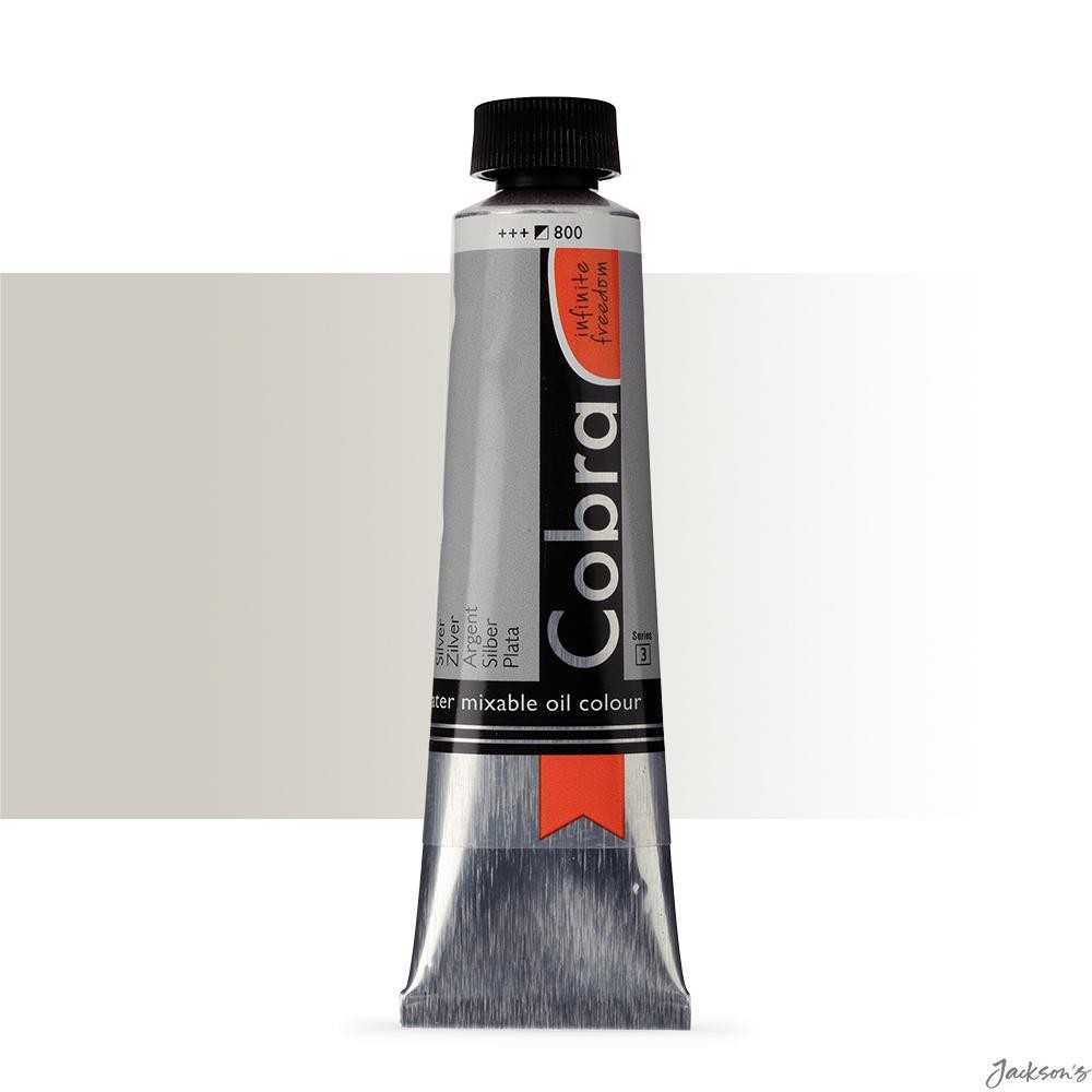 Royal Talens Cobra Water Mixable Oil Paint Silver 40ml Artist Painting