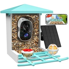 Smart Bird Feeder with Camera, AI Camera Solar Powered, Motion Detection