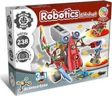 Robotics Alfabot - Robot Building Kit for Kids, 238 Pieces - Build Your Own Robo