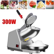 Electric Ice Shaver Machine 143 lbs/hr Snow Cone Maker Ice Crusher Shaved Ice