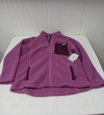 NWT Magellan Outdoors Womens Campfire Sherpa Fleece Jacket XXL Purple Mulberry