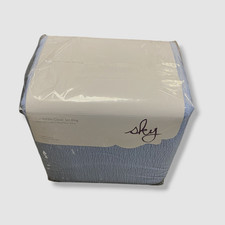 Sky Blue Textured Matelasse Duvet Cover Set King