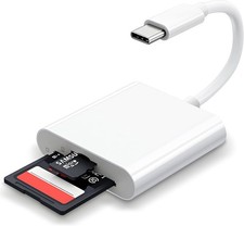 USB C SD Card Reader for iPhone 15 16/iPad/MacBook/Mac,Type C Memory Trail Camer