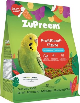 Zupreem Fruitblend Bird Pellets, Daily Bird Food for Parakeet, Budgie, Parrotlet
