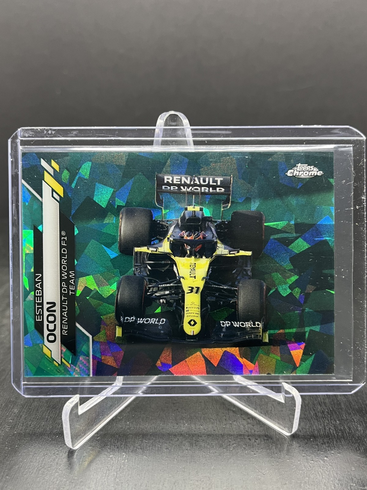 2020 Topps Chrome Sapphire Formula 1 F1 Esteban Ocon Aqua 87/99 #30