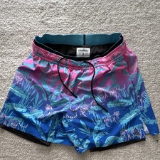 Chubbies Men's Swim Trunks M The Hydrofoils Animal Print Drawstring 5.5 inseam