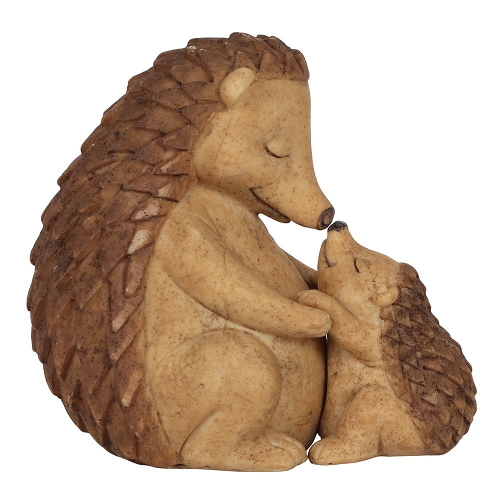 Happy Hoglet Mother Baby Hedgehog Ornament Resin Gift Boxed New Mum Gift