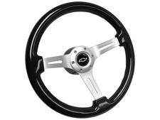 Chevrolet Black Wood Brushed Steering Wheel Kit Bowtie Emblem Chevrolet Black Wood Brushed Steering Wheel Kit Bowtie Emblem
