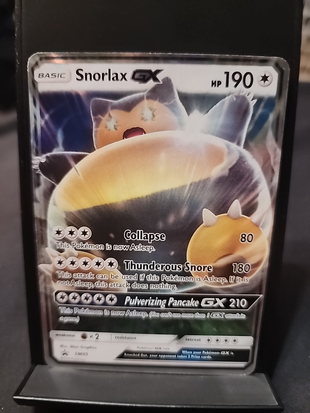 Pokémon TCG Snorlax GX SM05 2016 Sun & Moon Black Star Promo Holo