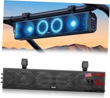 25 Inch UTV Sound Bar, ATV SoundBar Bluetooth with RGB Lighting, IP66