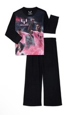 Lionel Messi Kids Long Sleeve Top and Pants 2-Piece Pajama Set Fleece XS 4/5