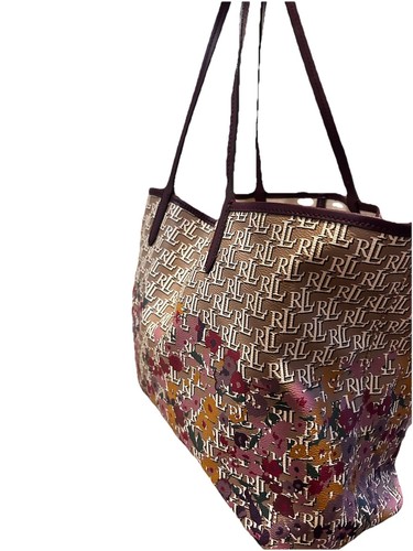 LAUREN Ralph Lauren Coated Canvas Medium Collins Tote Light Camel/Edinburg... - Picture 9 of 14