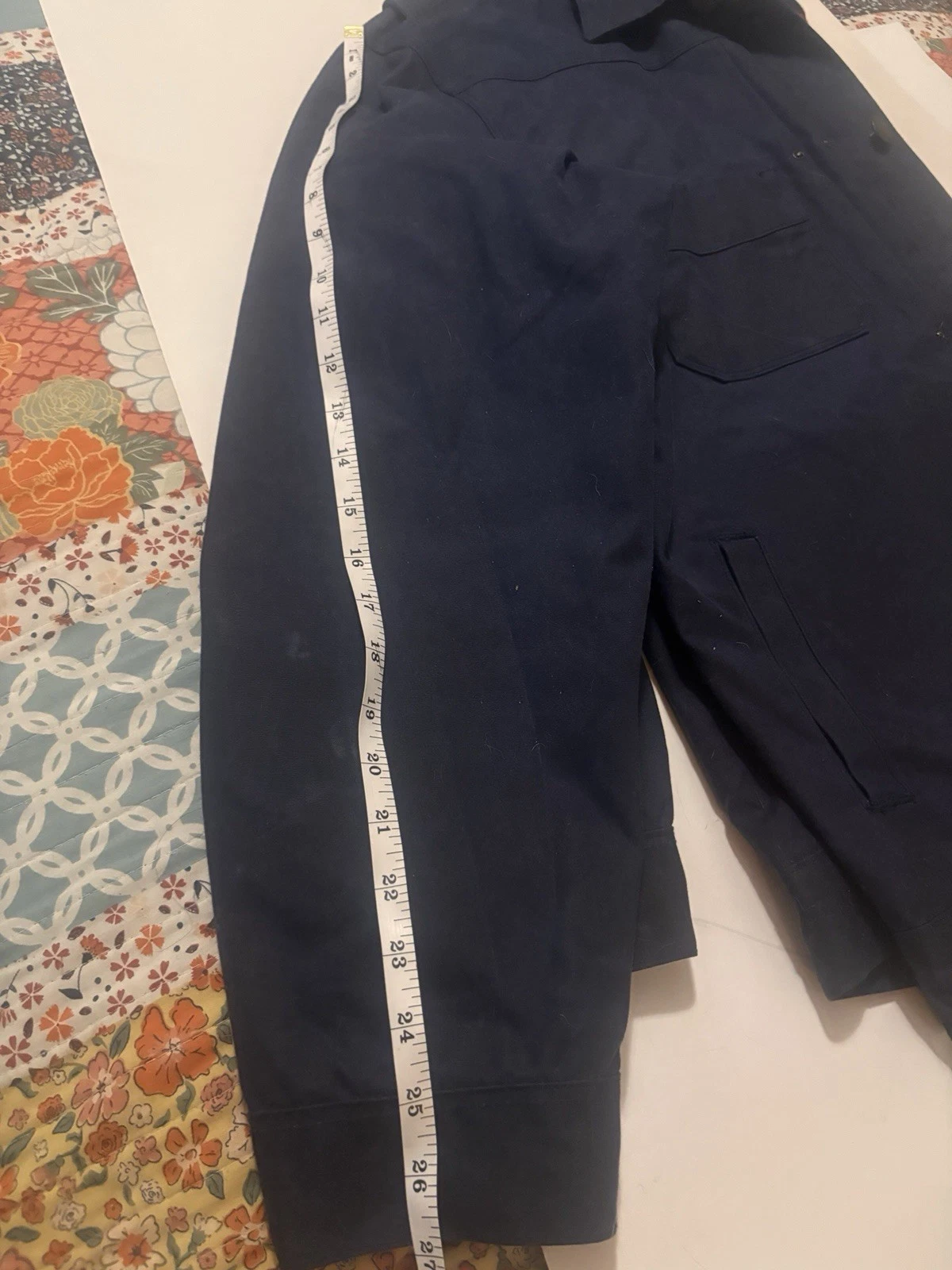 Freenote RJ-1 Cloth Riders Jacket Waxed Canvas 2XL Navy Blue - product detail image 8