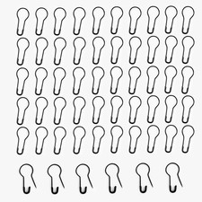 500Pcs Black Safety Pins 0.8" Metal Bulb Gourd Pin Clothing Tag