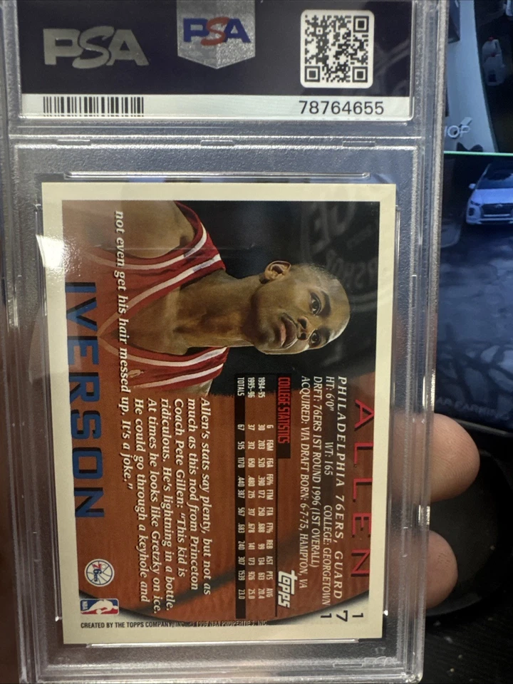 1996-97 Topps - Allen Iverson #171 (RC) - Image 2 of 3