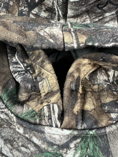 Mens RealTree Xtra Camo Hunting Polyester Fleece Hoodie Sweatshirt Medium - Picture 5 of 8