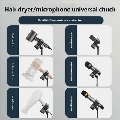 Strong Metal Hair Dryer Mount For Simple Styling And Quick Drying