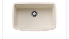 OPEN BOX Blanco Valea 443090 27"x 18" Undermount Granite Kitchen Sink SOFT WHITE