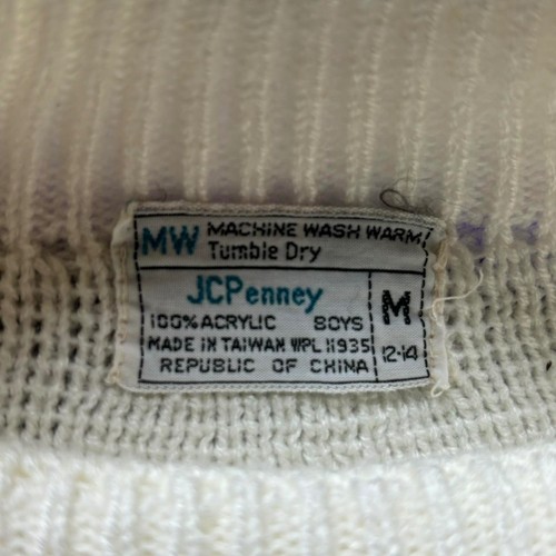VINTAGE (1970s) JC Penny, Kids, patterned ski sweater - Picture 2 of 3