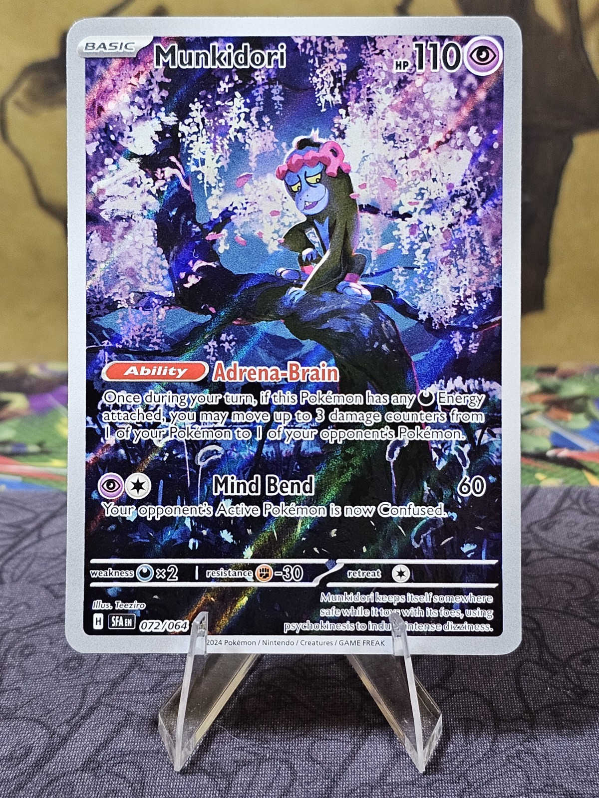 Munkidori 072/064 Shrouded Fable Illustration Rare Holo Pokemon LP