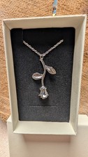 Rose Flower Necklace With 18 Inch Stainless Steel Chain, Gift