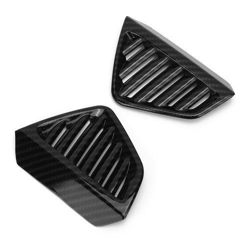 ˜2Pcs Carbon Fiber Texture Dashboard Side Air Vent Cover Fit For - Picture 7 of 13