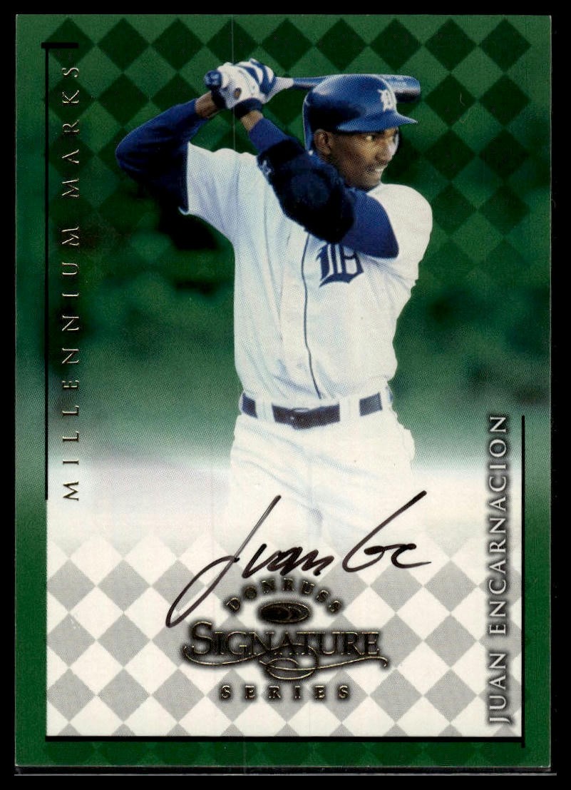 1998 Donruss Signature #NNO Juan Encarnacion Signature Series Auto #/1100