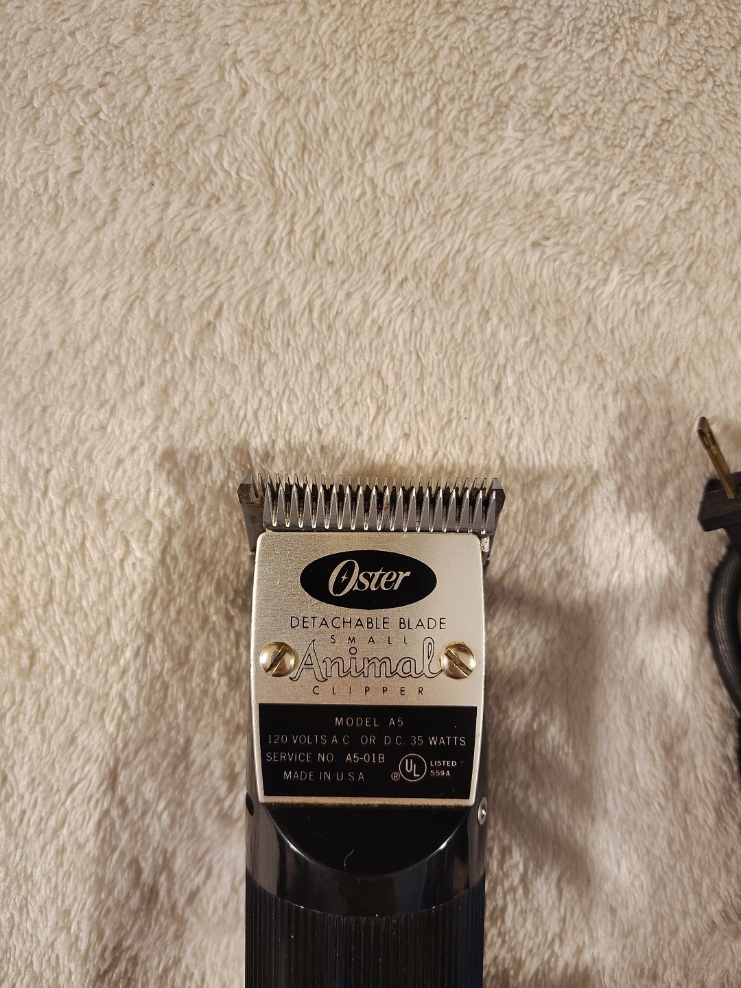 Oster Detachable Blade Small Animal Clippers Model A5 Pet Grooming 1 Speed