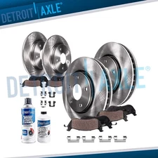 11.89" Front 11.73" Rear Brake Rotors Ceramic Pads for DeVille Buick Park Avenue