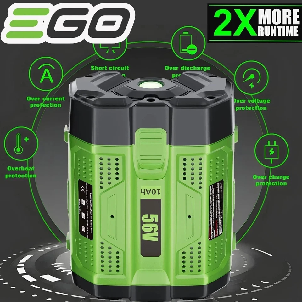 E.G.O For Genuine EGO Battery 56V 10Ah/7.5Ah/5.0Ah BA4200 BA2800 BA1400T ST1502LB