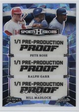 2024 Leaf Metal Sports Heroes 3 1/1 Pete Rose Ralph Garr Bill Madlock #H3-8 13u1