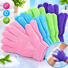 3 Pcs Exfoliating Bath Gloves Double Sided Shower Scrub Spa Massage Body Scrub